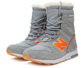 Сапоги New Balance Snow Boots серые с оранжевым 36-40