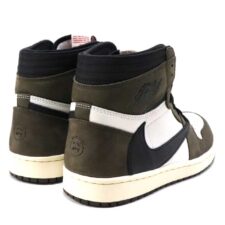 Nike Air Jordan 1 Travis Scott коричнево-белый камуфляж с черным (35-44)
