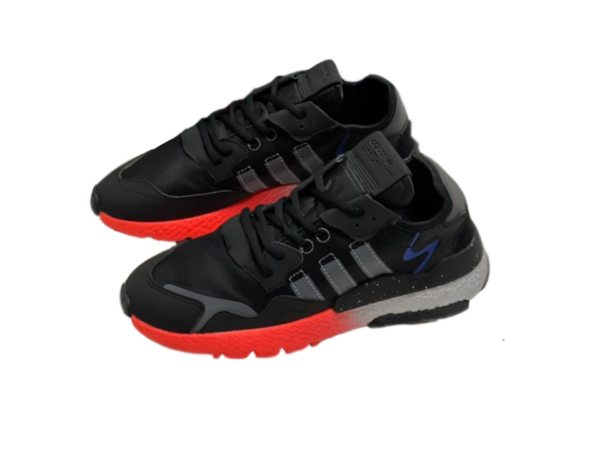 Adidas Nite Jogger черные с серым и красным мужские (40-44)