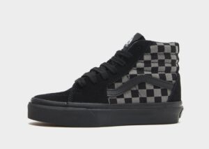 Зимние кеды Vans Sk8-Hi Checkerboard с мехом черно-серые замшевые мужские (40-45)